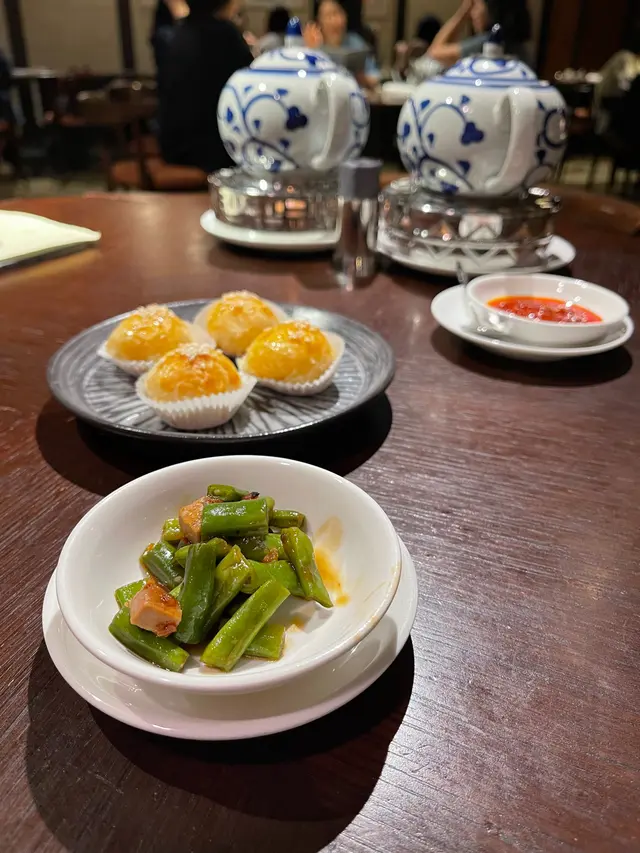 茶介包小碟 肉和豆角