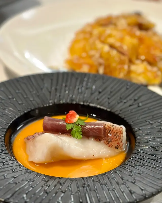 西班牙火腿金芙蓉蒸星斑球