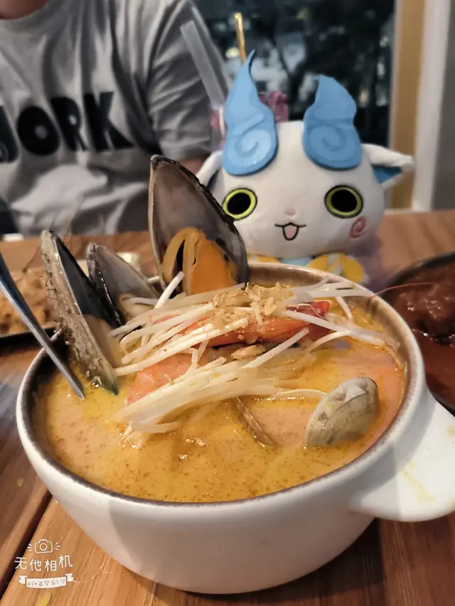 溂沙湯好好味.好鮮甜有溂沙味.海鮮足料.有青口/蜆肉/大蝦/牙菜等等…..😍👍😋😋😋