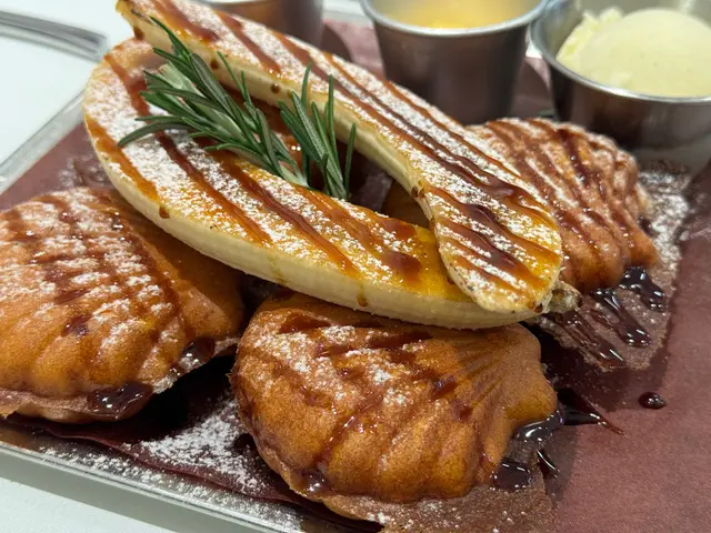 焦糖香蕉貝殼窩夫