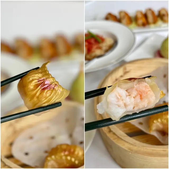 玫瑰金蝦餃