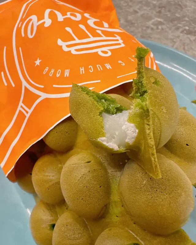 宇治抹茶麻糬雞蛋仔 