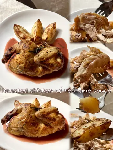 Roasted chicken w/ red wine sauce(limited)