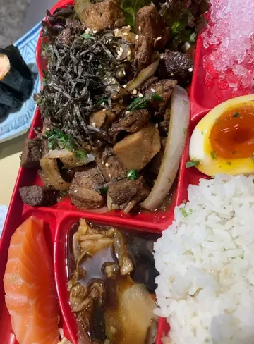 牛舌三文鱼便当