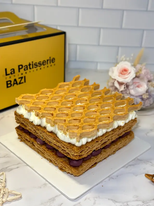 『 藍莓軟芝士 』 網格拿破崙