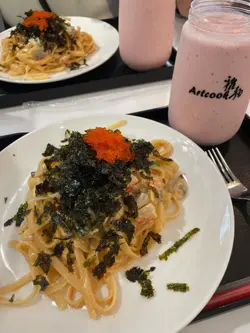 明太子蚬肉阔条面