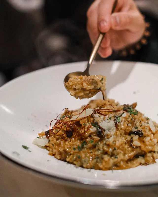 手撕法國油封鴨腿肉牛肝菌意大利飯