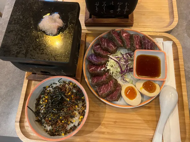 御燒極上級黑松露吉列牛+紫菜味素飯+流心蛋