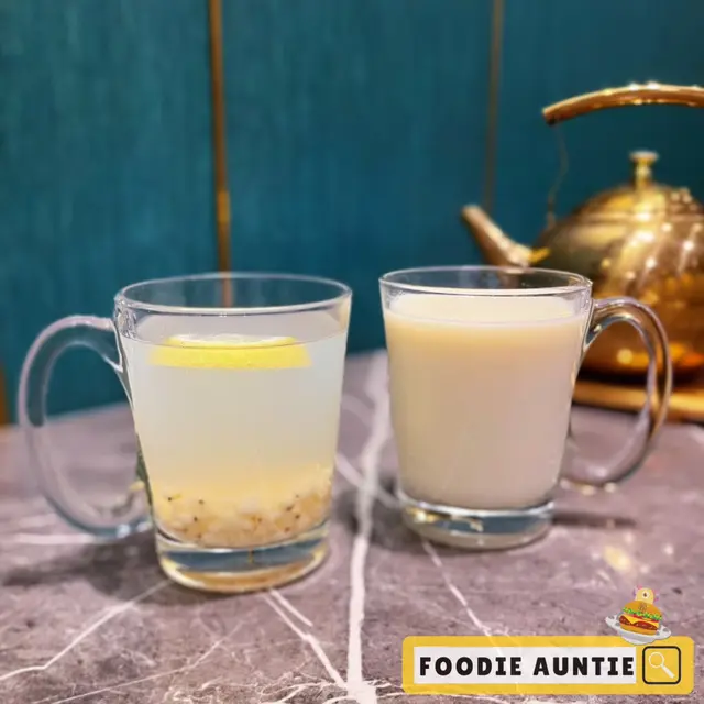 檸檬薏米水 & 無糖豆漿