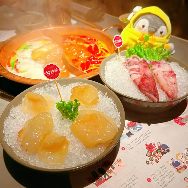 小水母(半份)、手釣鮮魷(半份)