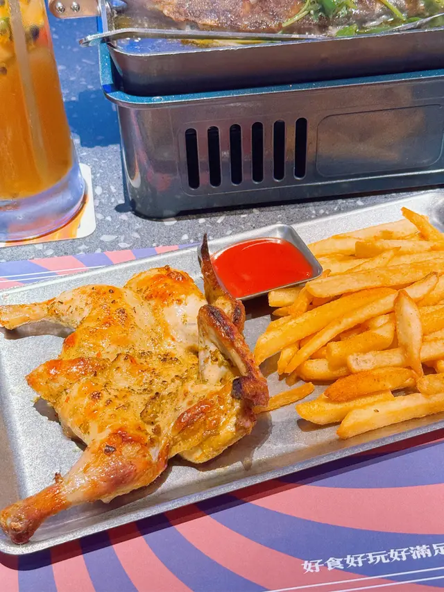 燒春雞配薯條