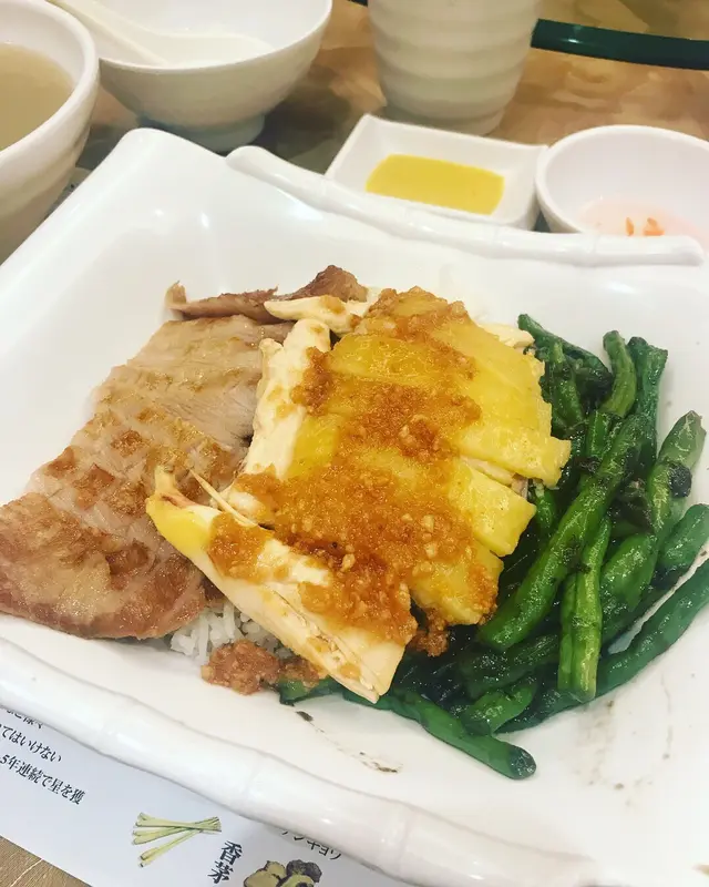 香蒜雞嫩,豬頸肉爽