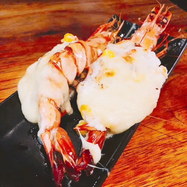 芝士金黃醬燒15cm虎蝦