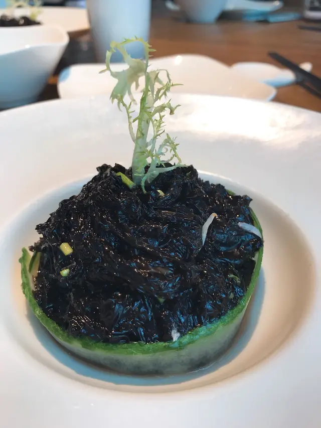 蝦苗拌頭水紫菜