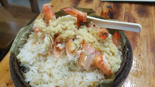 （細）蒜蓉蒸開邊蝦飯