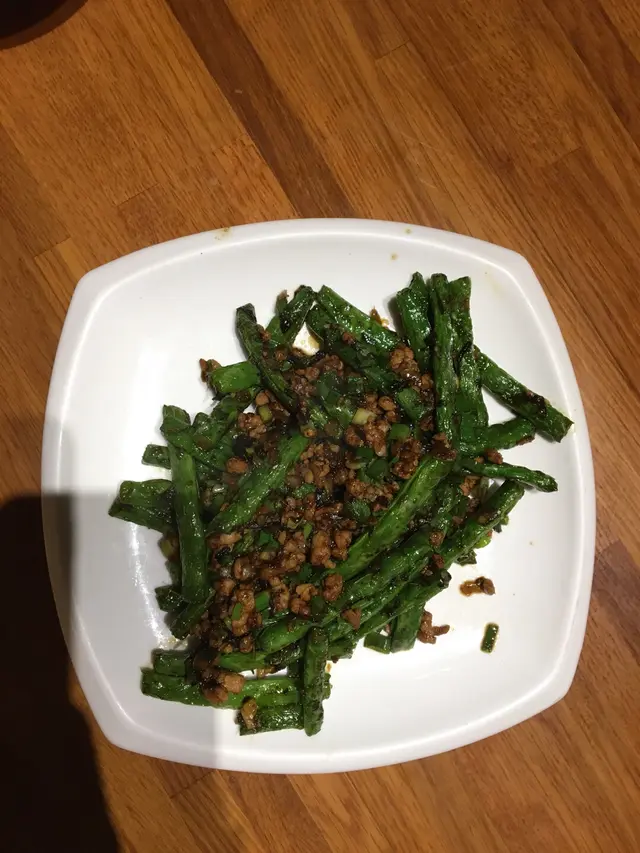 肉碎欖菜四季豆