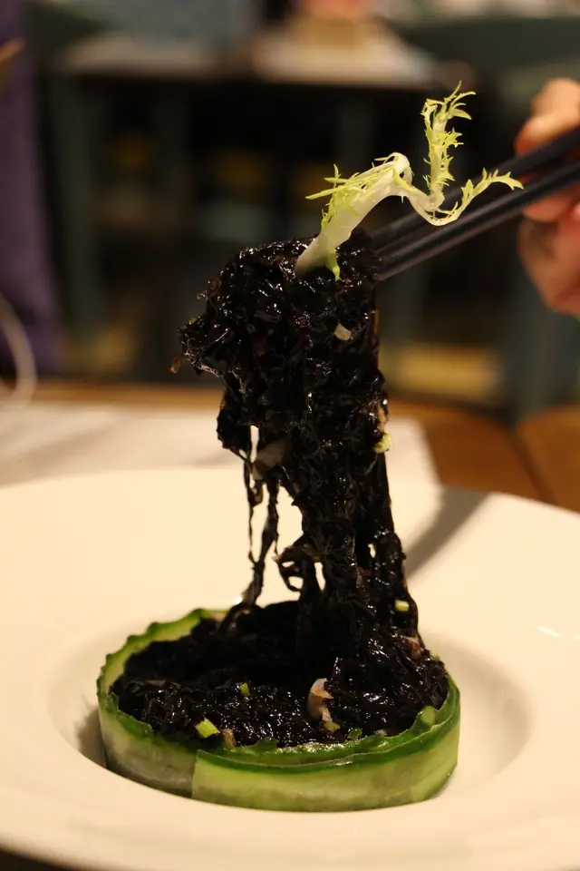 蝦苗拌頭水紫菜