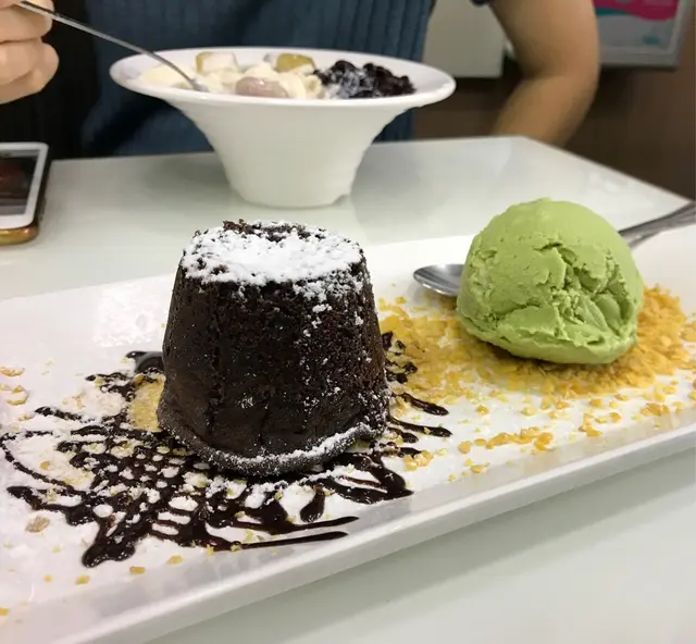 心太軟配綠茶雪糕