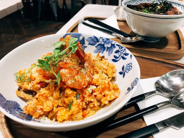 是日新鮮海鮮配日本米意大利飯及雜菌