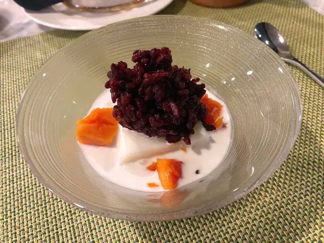 黑米椰汁木瓜布丁