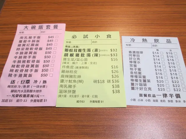 大碗飯、小食和飲料
