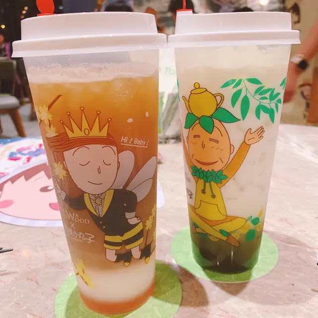 花輪玫紅咖啡拿鐵 / 爺爺抹茶歐蕾