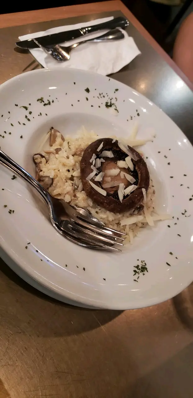 大啡菇意大利燴飯。