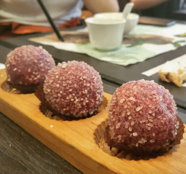 紫薯流沙煎堆仔