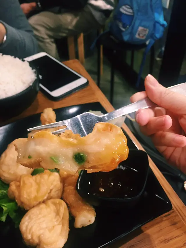 墨魚手指魚腐龍蝦湯泡飯(加半隻龍蝦)