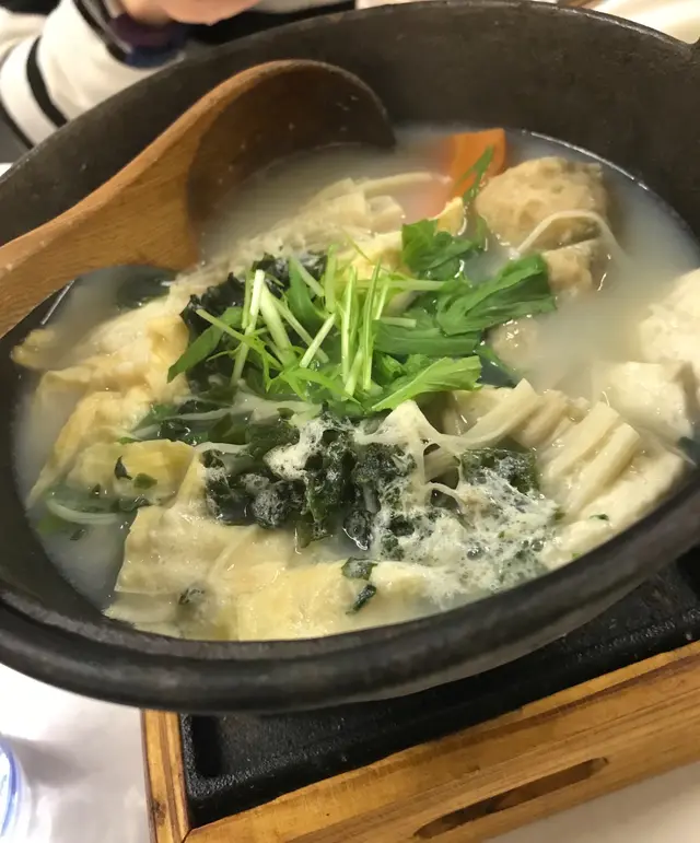 和風鮮蔬一品豆乳鍋配稻庭烏冬