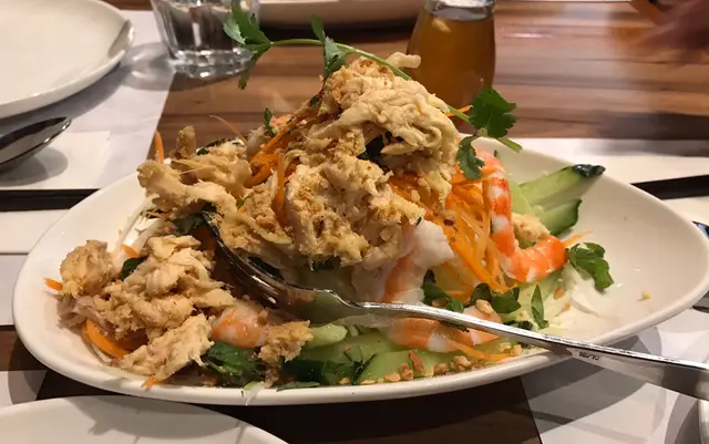 越式沙律 papaya floss chicken