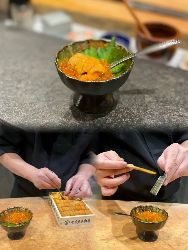 海膽三文魚籽杯