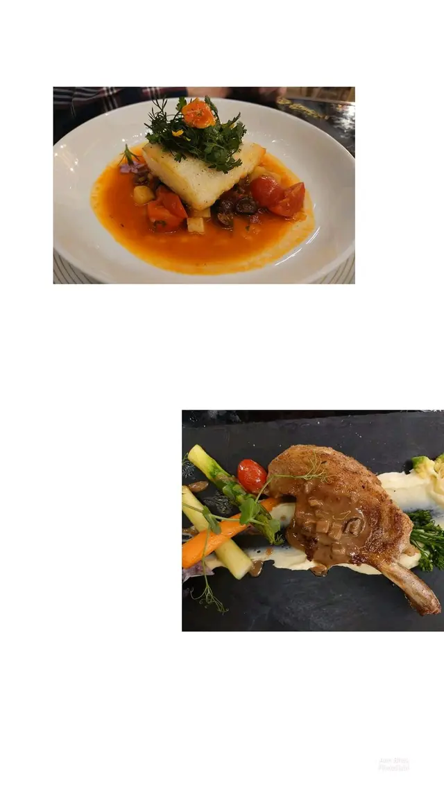 香煎斧頭豬扒,地中海比目魚