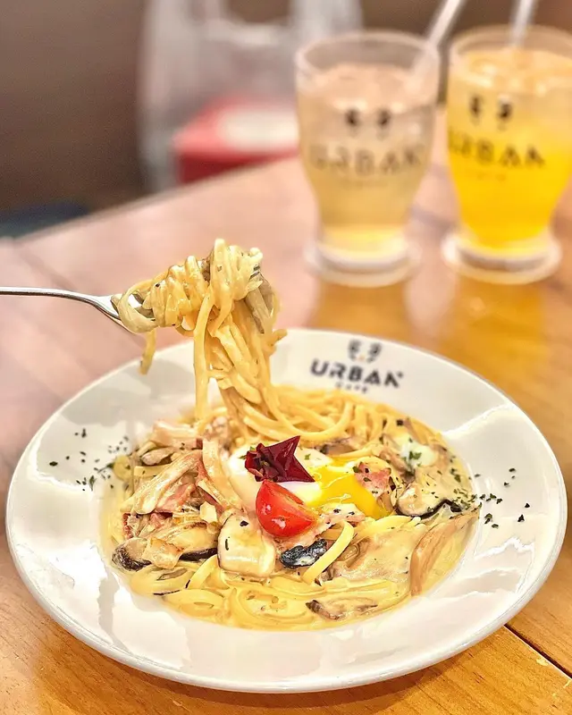 溫泉蛋煙肉野菌卡邦尼扁意粉