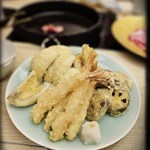 薄衣天婦羅：南瓜、白身魚、冬菇、炸蝦