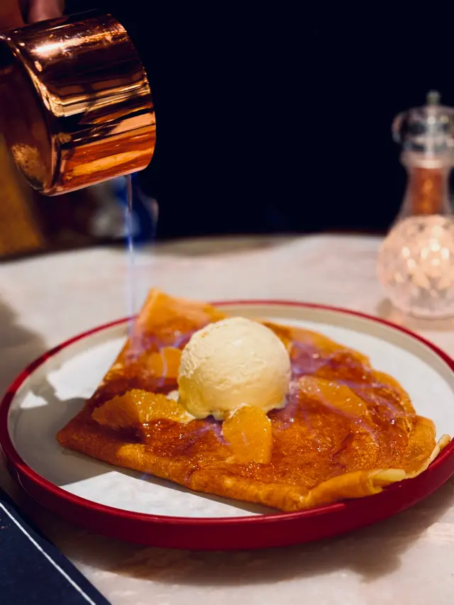 火焰橙酒可麗餅