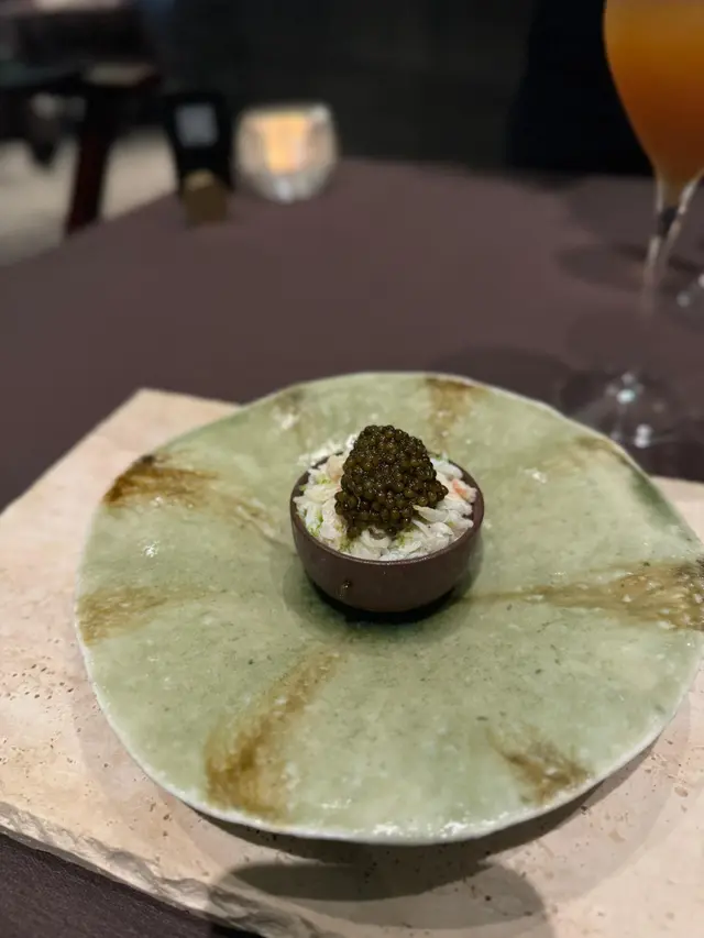 Kristal Caviar, Kingcrab, Aonori cream