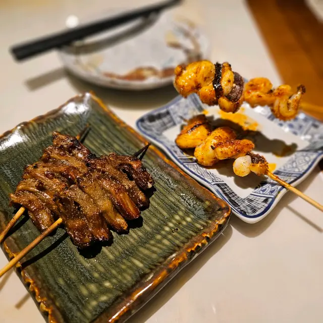 麻辣手釣墨魚鬚、椒鹽燒鴨舌