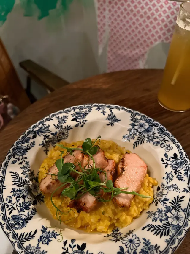 甜椒慢煮雞胸配南瓜意大利飯