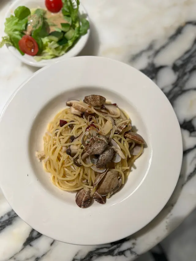 蜆肉雜菇意粉（微辣)