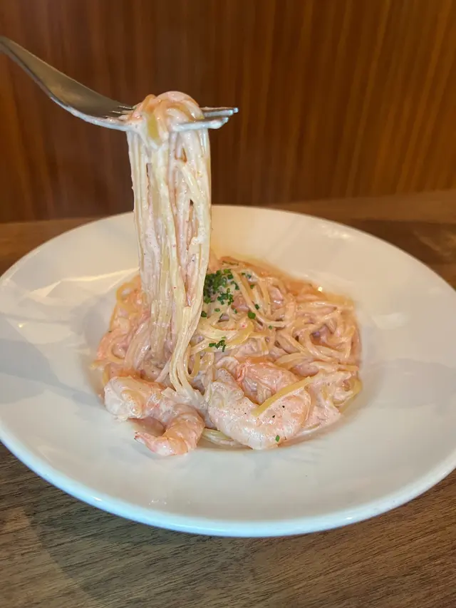 明太子忌廉大蝦意粉