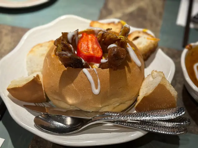 麵包焗咖哩軟殼蟹