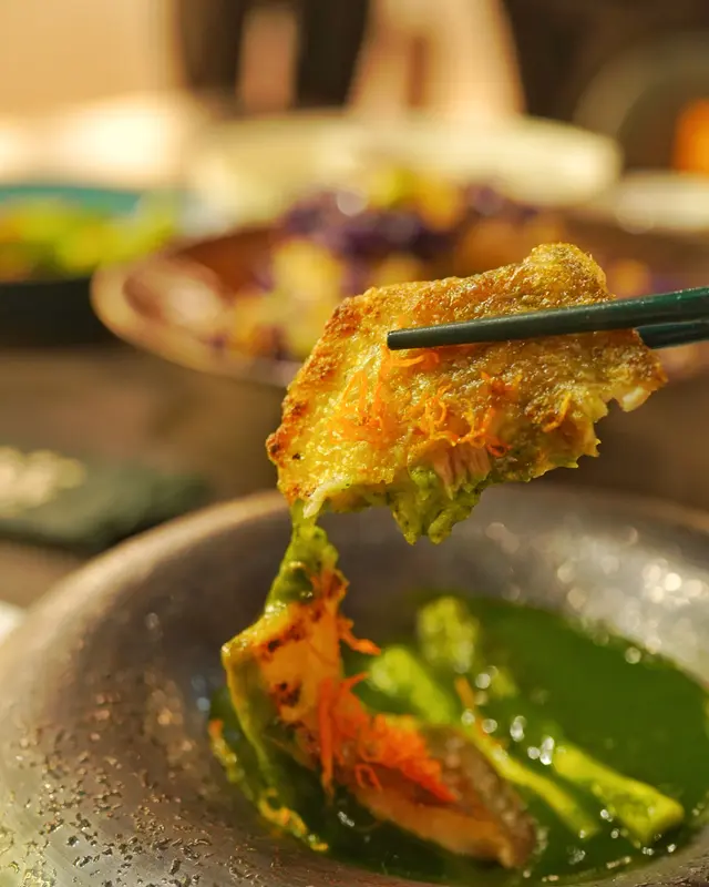 青花椒焗黃花扒