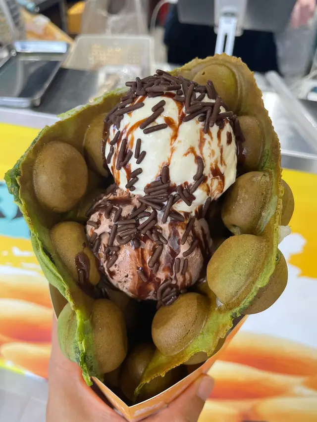 雪糕抹茶麻糬雞蛋仔