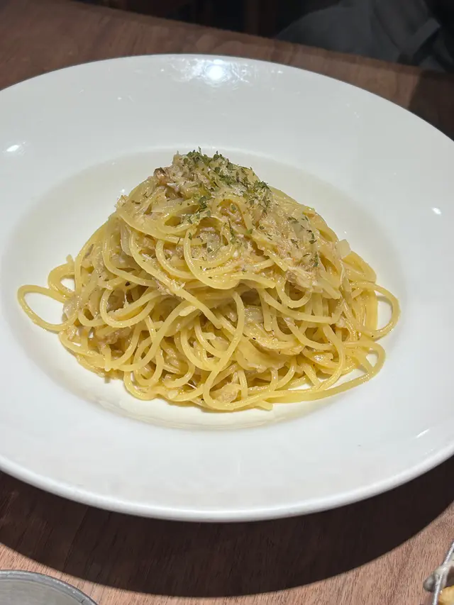 蒜香蟹肉意粉