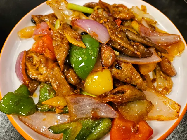 味菜豉椒炒大腸