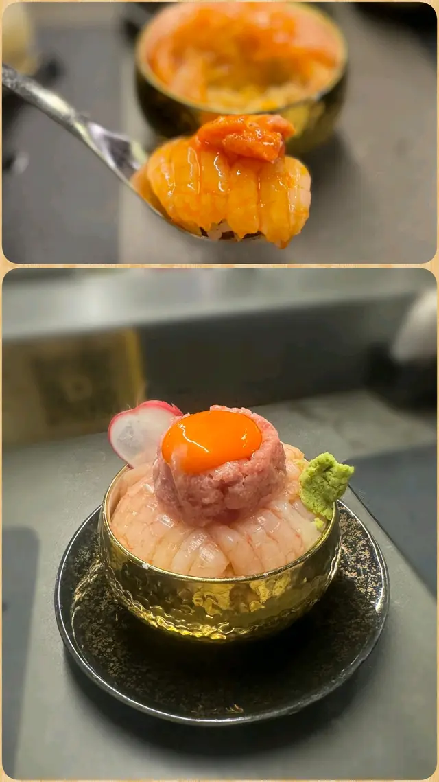 桃丼月見海老拖羅蓉