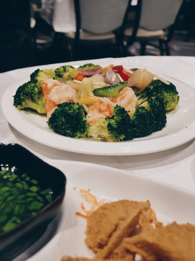 西蘭花炒帶子蝦球