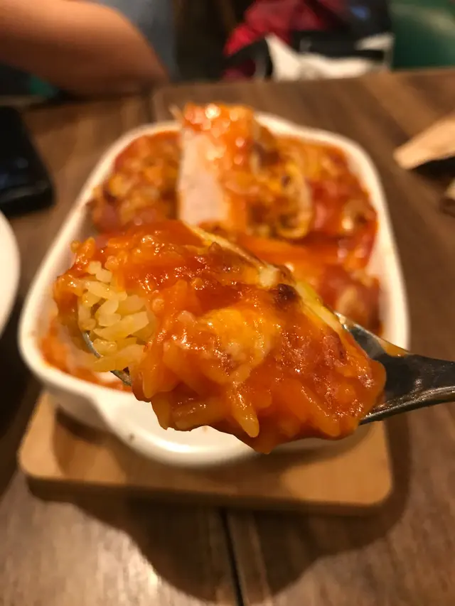 芝士蕃茄焗厚切豬扒飯