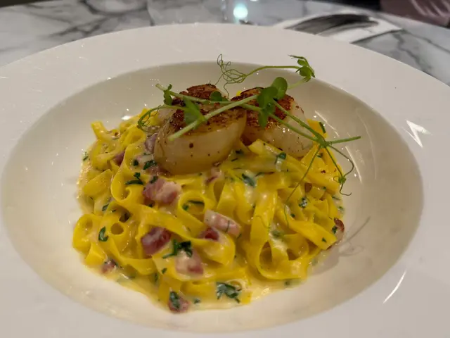 檸檬卡邦尼手制寬面伴日本帶子